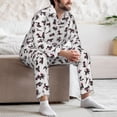 thumbnail image 6 of Bingfone Men's Pajama Set 2 Piece Loungewear PJs, Long Sleeve with Pajama Pants-Poodle Dog, 6 of 7