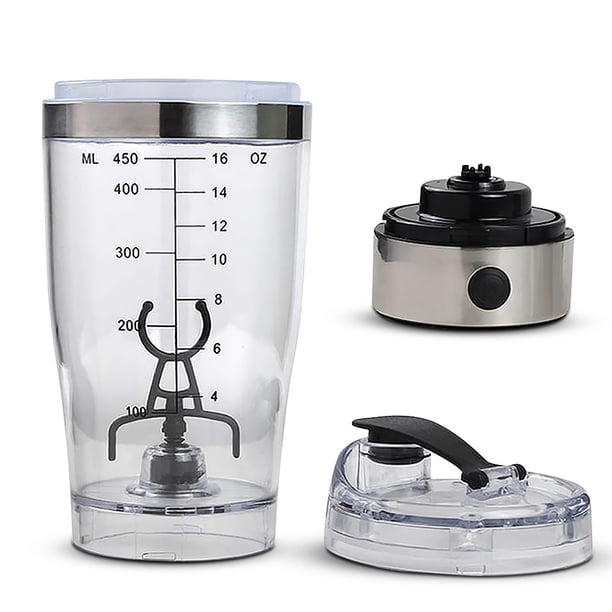 Inteprter Taza mezcladora eléctrica de 450ml, licuadora automática de proteína en polvo, exprimidor de comida, botella portátil con carga USB, taza de Cocina y Comedor Inteprter HA008347-00