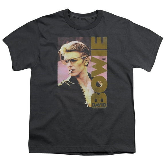 David Bowie - Smokin - Youth Short Sleeve Shirt - Large