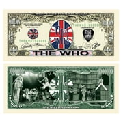 The Who Million Dollar Collectible Bill with Bonus “Thanks a Million” Gift Card Set and Clear Protector
