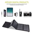 thumbnail image 4 of Naiovety Panel de carga Solar de 14W, USB Dual, impermeable, electrónico, cargador de teléfono móvil para exteriores, bolsa de placa de viaje carpas, 4 of 6