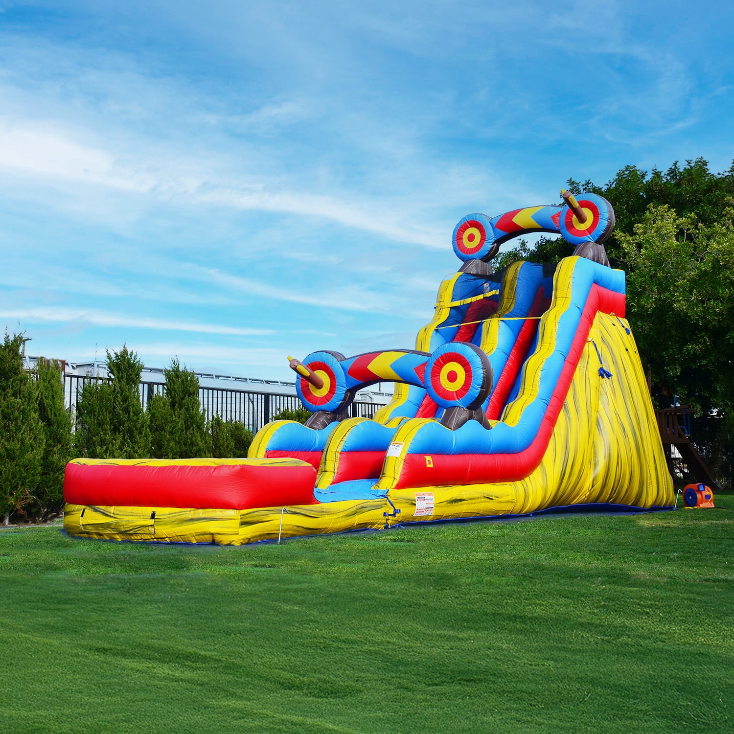 JumpOrange 19' Target Commercial Inflatable Water Slide with Pool (with Blower)