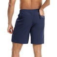 thumbnail image 4 of Men's Quick Dry Athletic Shorts,7 Inch Inseam Drawstring Workout Shorts with Zipper Pockets, Lightweight Breathable Running Shorts 21 Navy S, 4 of 7