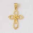 thumbnail image 3 of 14k Yellow Gold Double Cross Pendant, 3 of 4