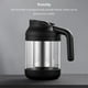 thumbnail image 3 of Yuarrent Cafetera de té resistente al calor a prueba de fugas reutilizable antideslizante recargable PP cafetera de cocina de acero inoxidable Teteras 1100ML, 3 of 6