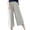 Yoga 42#Beige, variant on WAYUTE Womens Leggings Tummy Control Elastic Waist Loose Linen Cropped Wide Leg Solid Color Trouser Loose Fit Workout M
