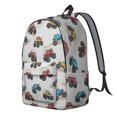 thumbnail image 2 of Monster Cartoon Truck Gray Pattern Backpack for School, Cute School Bag with Adjustable Shoulder Straps and Padded Back, 15.7"x11.8"x5.5", 2 of 5