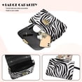 thumbnail image 4 of Pzuqiu Zebra Print Women's Leather Crossbody Bag Minimalist Versatile Small Leather Crossbody Bags for Women Metal Chain Strap Vintage Casual for Teen Girls-Women, 4 of 7