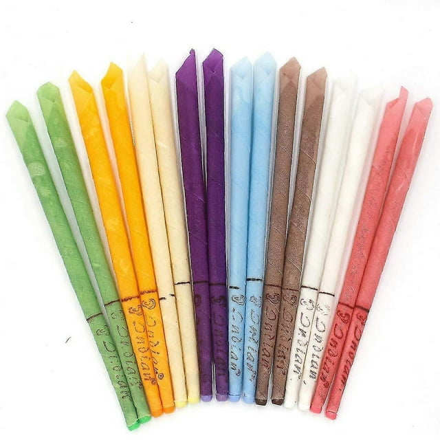 16 Pieces Ear Candles, Natural Beeswax Candle, Organic Fragrance, Ear Wax Remover For Relaxing And Cleaning Blocked Ears