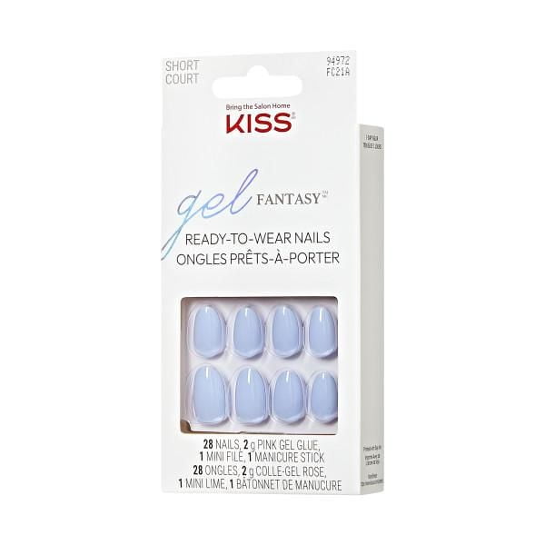KISS Gel Fantasy - Fake Nails - Day 1 - Almond - Short - 28 count, KISS Gel Fantasy