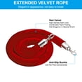 thumbnail image 3 of Uxcell 5 Feet Dark Red Velvet Stanchion Rope, Crowd Control Barrier Rope with Snap Hook, Silver, 3 of 6
