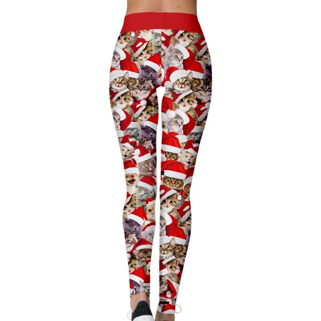 Pantalones Ajustados De Navidad, Cómodos Y Divertidos Leggings Con Diseño De Navidad, Ajuste Ajustado, Cintura Regular Para Viajes Diarios ANGGREK Otros