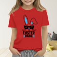 thumbnail image 5 of LNMQLPDBS Easter Shirts for Girls Classic Crewneck Casual Tops Kids Easter Bunny Short Sleeve T Shirt Baby Girls' and Toddler All Holidays Graphic T-Shirts Red 8-9 Years, 5 of 8