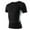 Black, variant on Men's Compression T Shirt Casual Slim Fit Solid Sport Training Workout Tee Summer Fashion Short Sleeve Crewneck Top