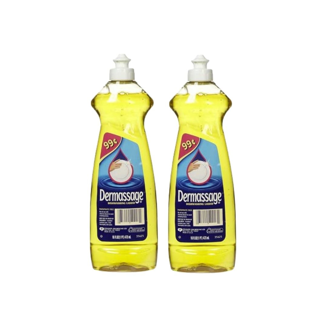 Dermassage Dishwashing Liquid Hand Soap, 14 Fl Oz, Pack of 2