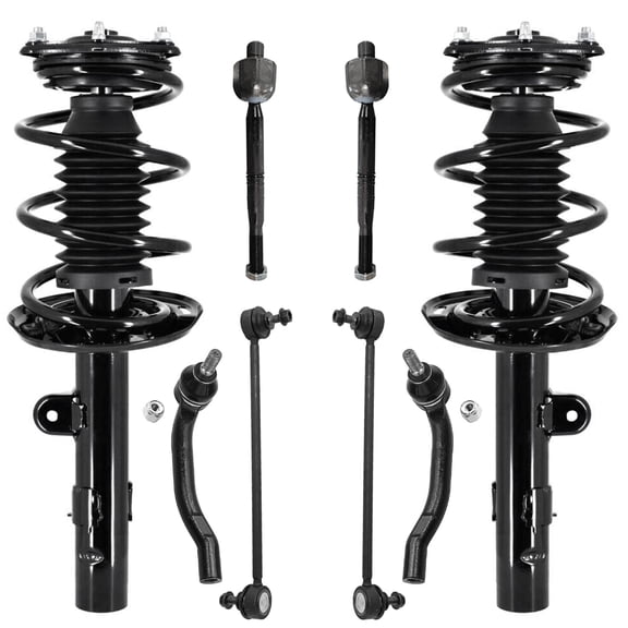 Detroit Axle - 8pc Front Struts Kit for 2018-2022 Honda Accord, 2 Struts with Coil Spring Assembly 2 Sway Bar Links 4 Outer Inner Tie Rods 2019 2020 2021 Replacement Suspension Kit