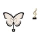 thumbnail image 1 of Reloj De Pared Acrílico Con Forma De Mariposa Y Escultura De Resina Con Nota Musical, Creativo, Sin Tictac, Centro De Mesa Decorativo Para Oficina, Comedor, Habitación Infantil, Estilo Granja., 1 of 8