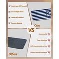 thumbnail image 3 of Stair Treads for Wooden Steps, Navy Blue Anchor Nautical Peel and Stick Stair Treads with Adhesive, Navy Blue Striped Farmhouse Non Slip Indoor Stairs Runner Rugs Mats for Elders Dogs 8"x30"15PCS, 3 of 7