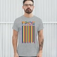 thumbnail image 3 of Tee Hunt Pride Flag T-Shirt LGBT Support Gay Pride Month Same-Sex Marriage Men's Tee, Gray, Large, 3 of 5
