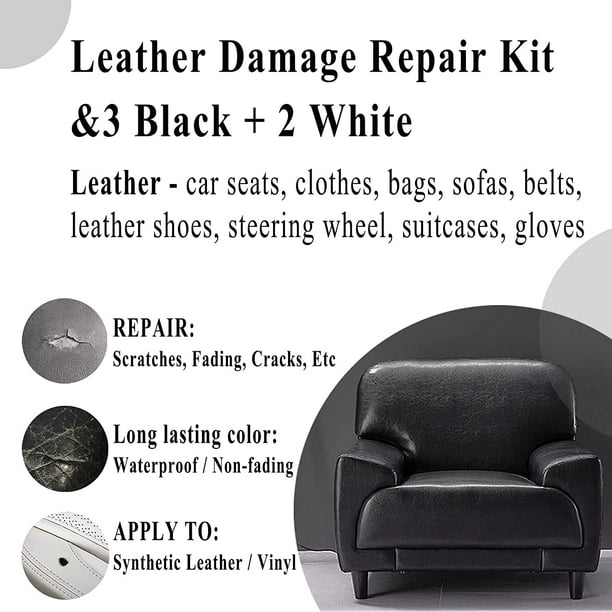 Leather Rite Crème de restauration du cuir/restauration du cuir,  Leatherrite Premium Kits de réparation de baume de recoloration du cuir  multi-usages