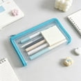 thumbnail image 2 of Zipper Pouch Document Folder, Waterproof Zip File Bag for Office Organization, Pencil Pouch for Makeup Supplies, Clear Document Organizer for Receipts and Papers, 8.35x4.72 Inch, 2 of 5