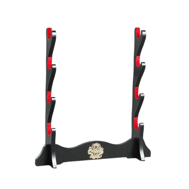 kurtrusly Support Horizontal pour Épée Samouraï pour Wakizashi Flûte Dojo 4 Couches