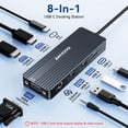thumbnail image 2 of Estación de acoplamiento ANYOYO 8 en 1 con doble monitor USB-C 4K HDMI VGA, 2 of 7