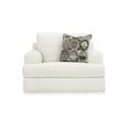 thumbnail image 6 of Benjara Henly 51 Inch Accent Chair, 1 Pillow, Oversized Loose Seat, White Polyester, 6 of 6