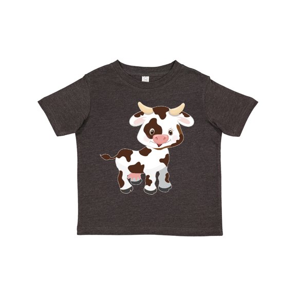 Inktastic Cute White Holstein Cow with Brown Spots Boys or Girls Toddler T-Shirt