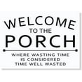 thumbnail image 2 of Entry Wall Sticker Quotes Welcome To Porch Decal Time Well Wasted Saying 23x15-Inch Black, 2 of 3