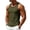 Army Green, variant on Square Neck Tank Top for Men Quick Dry Lightweight Muscle Gym Vest Summer Outdoor Beach Workout Undershirt