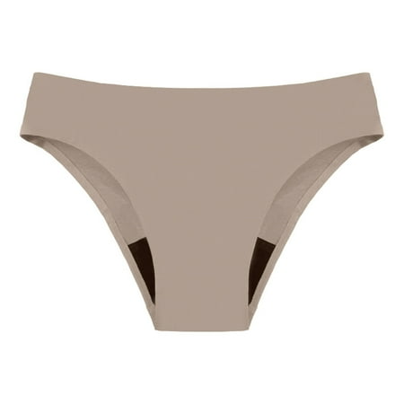 Clearance! HCURIBAD Period Underwear Cotton Underwear Women s Nylon Triangle Panties High Waist Swimsuit Bottoms (Available in Plus Size) Bikini Underwear Seamless Underwear for Women Khaki S