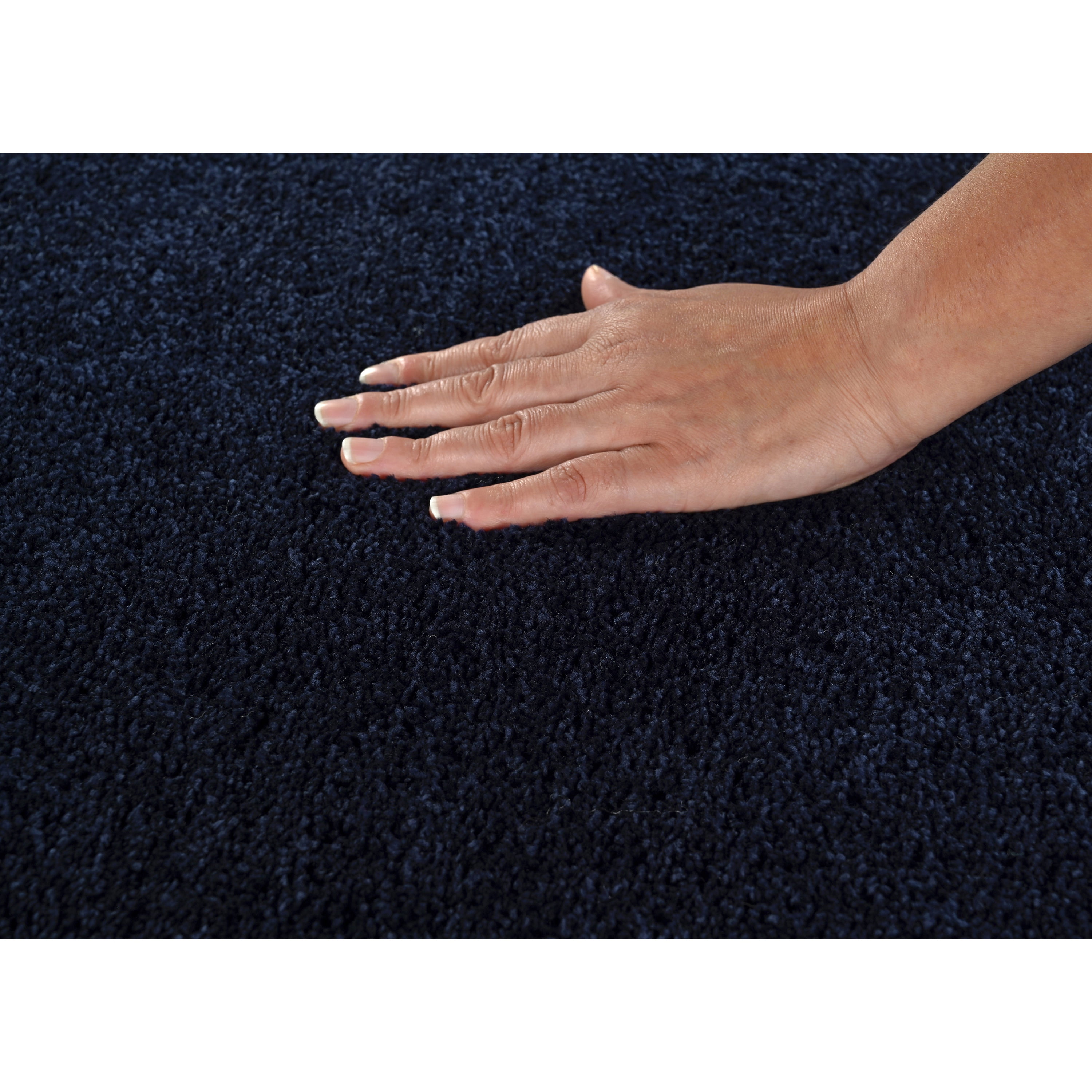 Garland Rug Gramercy Washable Polypropylene Navy Bath Rug, 24" x 40"