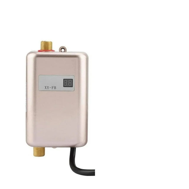 Chauffe-eau Électrique 3000W Mini Système de Chauffe-Eau Instantané Sans Réservoir pour Salle de Bain Cuisine Ménage, Conception de Protection de Sécurité