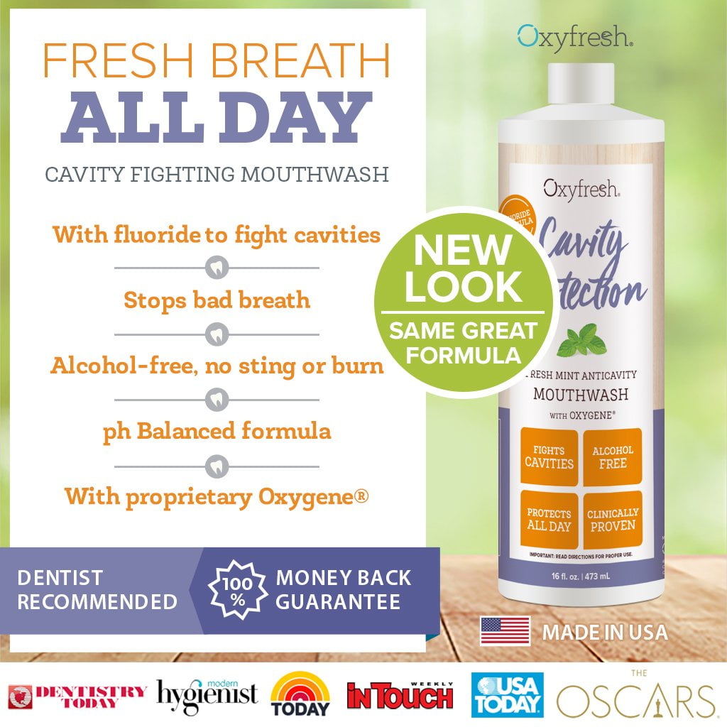 Oxyfresh Cavity Protection Fluoride Mouthwash Anticavity Mouthwash