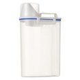 thumbnail image 4 of Contenedor hermético de plástico para almacenar alimentos secos, ideal para arroz, cereales y más, con tapa segura y diseño práctico, color blanco, capacidad de 2L., 4 of 6