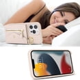 thumbnail image 4 of for iPhone 13 Pro Max Case Wallet with Strap for Women,Crossbody Lanyard,Zipper Pocket,Credit Card Holder,Ring Stand,RFID Blocking Phone Wallet Case for iPhone 13 Pro Max (6.7 inch,Beige), 4 of 8