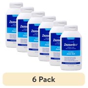 (6 pack) Zeasorb Super Absorbent Antifungal Treatment Powder for Jock Itch 2.5 oz