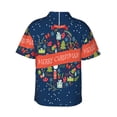thumbnail image 3 of Bixox Men's Hawaiian Shirts Men's Merry Christmas 1 Print Short-Sleeve Shirt-XX-Large, 3 of 8