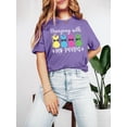 thumbnail image 5 of KimSoong Women Happy Easter Shirts Hanging with My Peeps Shirt Cute Bunny Rabbit Graphic Letter Printed Top, 5 of 9