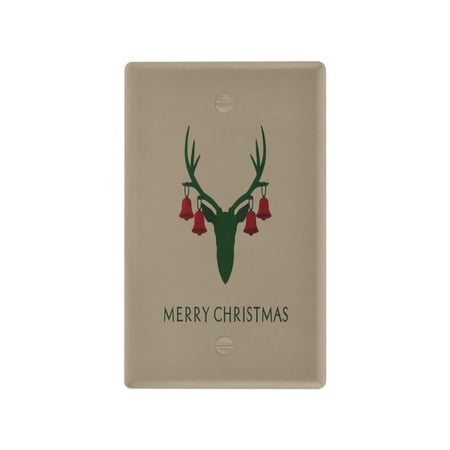 IAUYY Retardant PC Material Duplex Outlets Switch Plate Covers Easy DIY Installation with Screws Light Switch Cover Plate A Dark Brown Deer Head