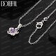 thumbnail image 1 of chenglong flor AAA púrpura/rosa circón colgante collar dijes boda 925 joyería de plata esterlina moda mujer bonita fiesta, 1 of 2