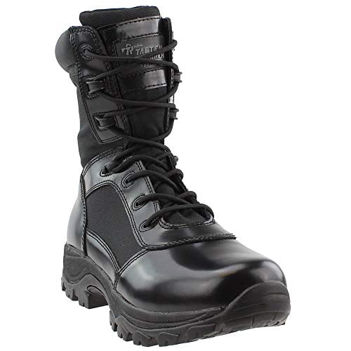 TR Belleville TR906Z Men's 6" Hot Weather High Shine Side-Zip Boot, Black