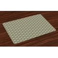 thumbnail image 1 of Ambesonne Antique Place Mats Set of 4, Royal Foliage Motifs, Standard Size, Pale Yellow Pale Brown, 1 of 4