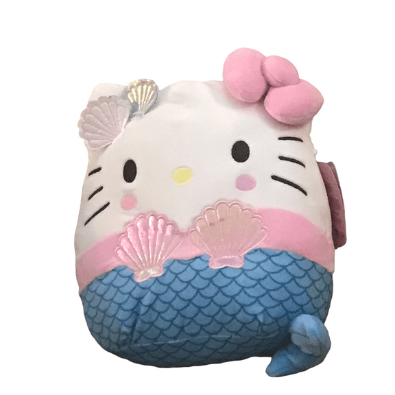 Hello Kitty Squishmallow Mermaid Seashell Plush 10"