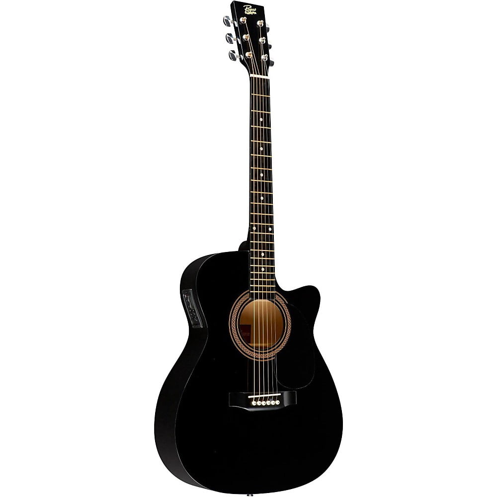 Rogue RA-090 Concert Cutaway Acoustic-Electric Guitar Black