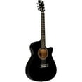 thumbnail image 3 of Rogue RA-090 Concert Cutaway Acoustic-Electric Guitar Black, 3 of 7