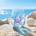 thumbnail image 3 of JWZZYD Artisanal Blue Ringed Octopus Glassware, 3.9" 2D Octopuses Stemless Wine Glasses, Handcrafted Marine Animal Bar Glass for Coastal Home Decor, Ocean Lovers(Starfish, 1 Pack), 3 of 7