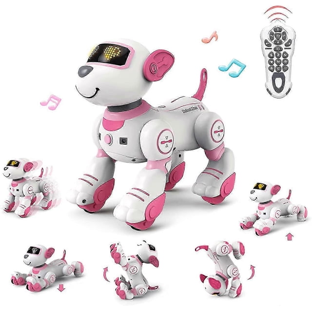Remote Control Robot Dog Toy For Kids,toys For 3 Year Old Girls,dancingsmart Dog Robo,suitable For Carpet,juguetes Pet Toys For 3+ Year Old Girls Gif