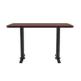 thumbnail image 2 of Cafe and Breakroom Table w T-Bases in Red (30 in. x 48 in./Cherry), 2 of 5
